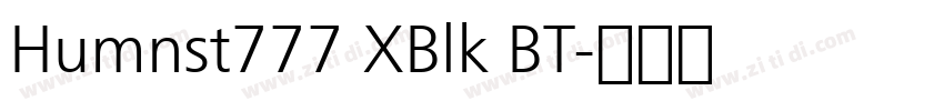 Humnst777 XBlk BT字体转换